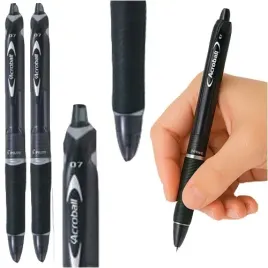 dlugopis-autom-olejowy-acroball-czarny-07mm-pilot-wymienne-wklady-2-szt