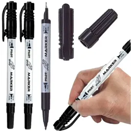 marker-pisak-mazak-dwustronny-permamentny-do-plyt-dvd-czarny-pilot-2-szt