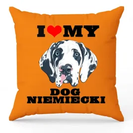 poduszka-pomaranczowa-i-love-my-dog-niemiecki-dla-milosnika-psow-prezent