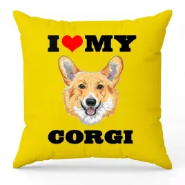poduszka-zolta-i-love-my-corgi-dla-milosnika-psow-prezent-upominek-40x40cm