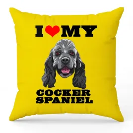 poduszka-zolta-i-love-my-cocker-spaniel-dla-milosnika-psow-prezent-upominek