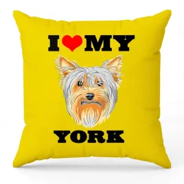 poduszka-zolta-i-love-my-york-dla-milosnika-psow-prezent-upominek-40x40cm