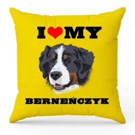 poduszka-zolta-i-love-my-bernenczyk-dla-milosnika-psow-prezent-upominek-hit