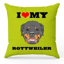poduszka-zielona-i-love-my-rottweiler-dla-milosnika-psow-prezent-upominek