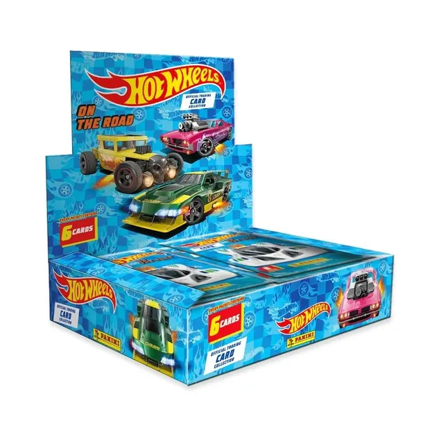 PANINI Hot Wheels karty TCG BOX 24 saszetek z 144 kartami kolekcjonerskimi