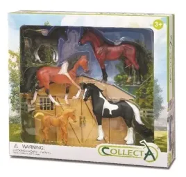 collecta-zestaw-5-figurek-koni-w-opakowaniu-89261-dorosle-konie-i-zrebaki