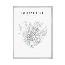 plakat-mapa-miasta-budapeszt-serce-21x297-srebrna