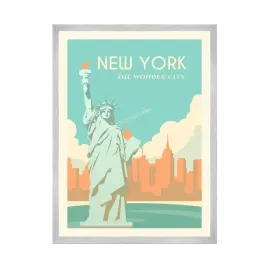plakat-miasta-new-york-usa-stany-statua-wolnosci-21x297-cm-ramka-srebrna