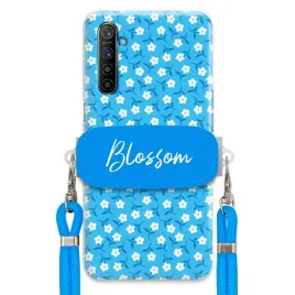 etui-do-realme-x2-case-kwiaty-viral-lato-uchwyt-sznurek-niebieski-trendy