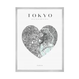 plakat-mapa-miasta-tokyo-azja-japonia-tokio-serce-21x297-cm-ramka-srebrna