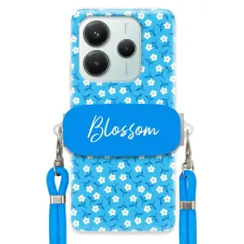 etui-do-xiaomi-redmi-note-14-5g-case-kwiaty-lato-uchwyt-sznurek-niebieski