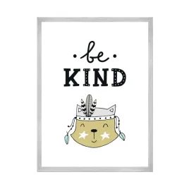 plakat-dzieciece-be-kind-21x297-cm-ramka-srebrna