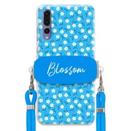 etui-do-huawei-p20-plus-case-kwiatki-trend-lato-uchwyt-sznurek-niebieski