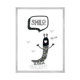 plakat-dzieciece-mlodziezowe-grafika-smile-21x297-cm-ramka-srebrna