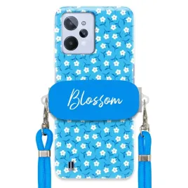 etui-do-realme-c31-case-kwiaty-viral-lato-uchwyt-sznurek-niebieski-trendy
