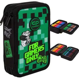coolpack-jumper-2-piornik-podwojny-z-wyposazeniem-kredki-pisaki-game-zone