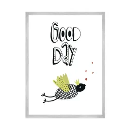 plakat-dzieciece-napis-good-day-21x297-cm-ramka-srebrna
