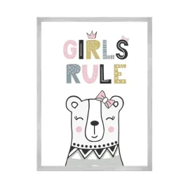 plakat-dzieciece-girls-rule-21x297-cm-ramka-srebrna