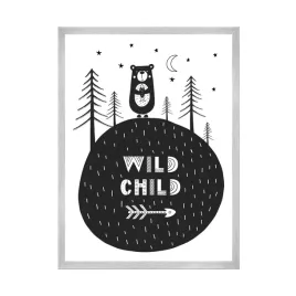 plakat-dzieciece-wild-child-21x297-ramka-srebrna