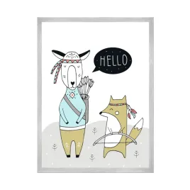 plakat-idealny-dla-dziecka-hello-21x297-cm-ramka-srebrna