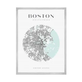 plakat-mapa-miasta-boston-kolo-21x297-cm-ramka-srebrna
