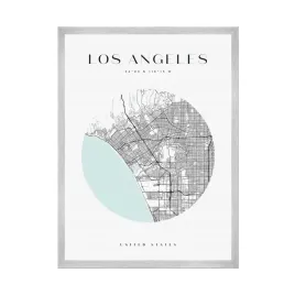 plakat-mapa-miasta-los-angeles-kolo-21x297-cm-ramka-srebrna