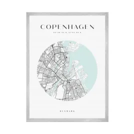 plakat-mapa-miasta-kopenhaga-kolo-21x297-cm-ramka-srebrna