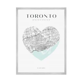 plakat-mapa-miasta-toronto-kanada-serce-21x297-cm-ramka-srebrna
