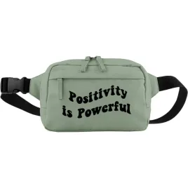 nerka-saszetka-ciemna-zielen-positivity-is-powerful-sportowa-spacer-prezent