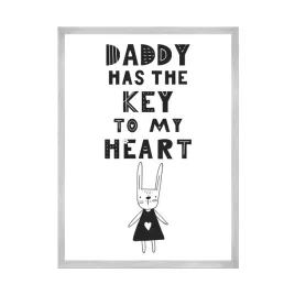 plakat-dzieciece-daddy-has-the-key-21x297-srebrna
