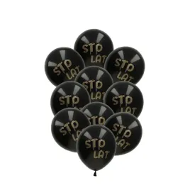 balony-lateksowe-30cm-sto-lat-czarny-100szt
