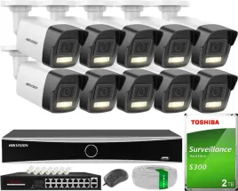 monitoring-hikvision-10-kamer-ip-6mpx-smart-hybrid-light-zewnetrzny-hdd-2tb
