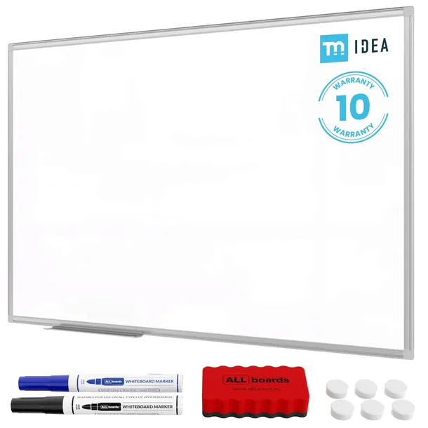 Фото - Дошка офісна IDEA ﻿Tablica magnetyczna suchościeralna biała 120x80 cm rama aluminiowa TM 