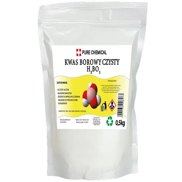 KWAS BOROWY PROSZEK 0,5KG DO STÓP NA KARALUCHY NA MRÓWKI NA PLUSKWY