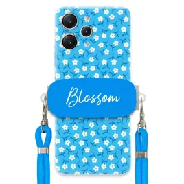 etui-do-xiaomi-redmi-12-4g-case-kwiaty-viral-uchwyt-sznurek-niebieski-top