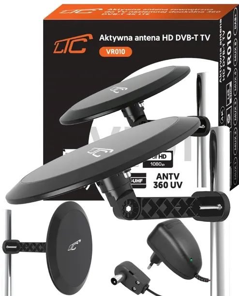 MOCNA ANTENA DOOKÓLNA 360° AKTYWNA ZEWNĘTRZNA 4K FILTR LTE MUX 1-8