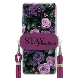 etui-do-xiaomi-redmi-k20-sliwkowy-sznurek-crossbody-uchwyt-purple-roses