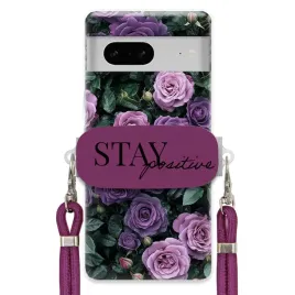 etui-do-google-pixel-7-sliwkowy-sznurek-uchwyt-kobiece-cute-purple-roses
