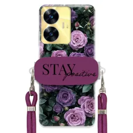 etui-do-realme-c55-sliwkowy-sznurek-crossbody-uchwyt-urokliwe-purple-roses