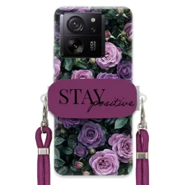 etui-do-xiaomi-13t-sliwkowy-sznurek-crossbody-uchwyt-urokliwe-purple-roses