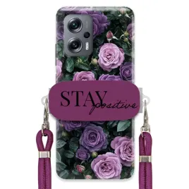 etui-do-xiaomi-poco-x4-gt-sliwkowy-sznurek-crossbody-uchwyt-purple-roses