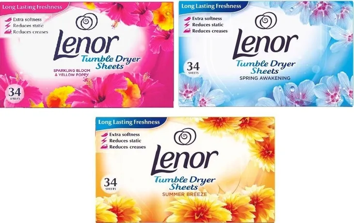 Lenor Chusteczki Zapachowe Do Suszarki 102 sztuki MIX zapachów