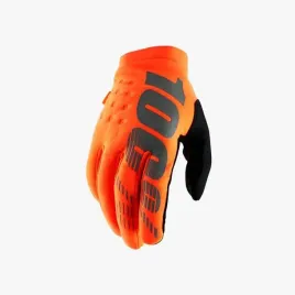 rekawice-softshell-cross-enduro-100-procent-brisker-pomaranczowo-czarne-s