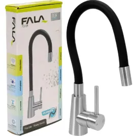 bateria-kuchenna-stojaca-czarna-fala-flexible-zlewozmywakowa-wezyk