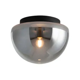 lampa-sufitowa-czarna-szklany-dymiony-klosz-okragla-31cm-do-salonu-maytoni