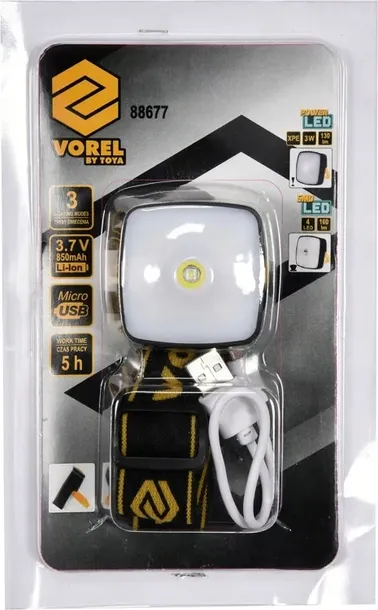 latarka-czolowa-vorel-88677-cree-xpe-3w-130-lm-z-diodami-smd-160-lm-stan-nowy-marka-vorel