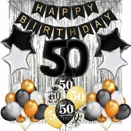 zestaw-balonow-balony-na-50-urodziny-kurtyna-srebrny-scianka-dekoracje