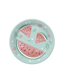 talerzyki-papierowe-egzotyczne-owoce-arbuz-23-cm-8-szt-urodziny-wakacje