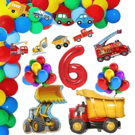 zestaw-dekoracje-balony-na-6-urodziny-pojazdy-wywrotka-auta-52szt