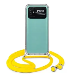 etui-do-xiaomi-poco-c40-antishock-przezroczyste-sznurek-zolty-crossbody